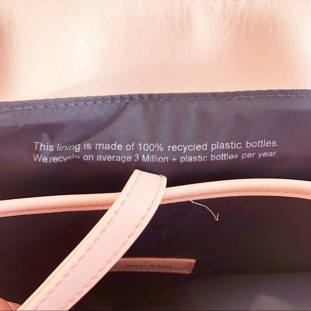 Matt & Nat Light Pink Vegan Leather Backpack